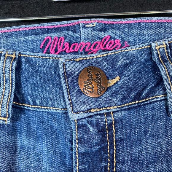 Wrangler Womens Jeans Blue Denim Straight Cotton Blend Stretch 5/6x32(30x31.5) - Picture 4 of 14